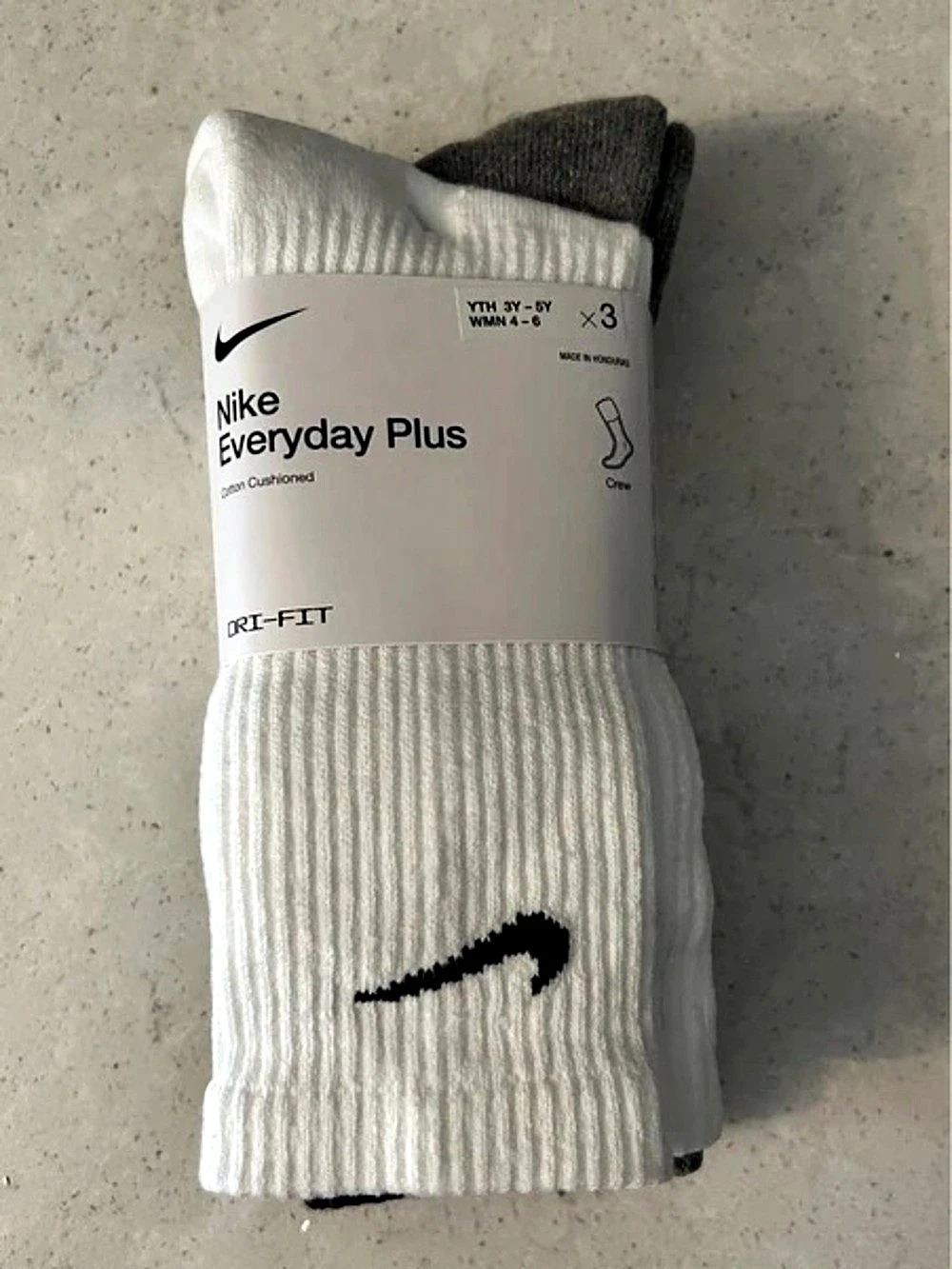 Nike Everyday Plus Athletic Socks White Women's 4-6 NWT